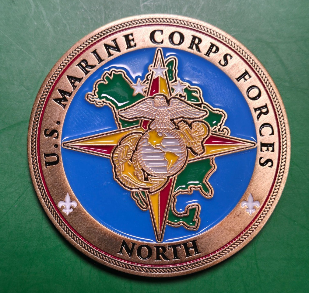 U.S. Marine Corps Forces North Challenge Coin - 2-inch coin - USMC - (Z51)