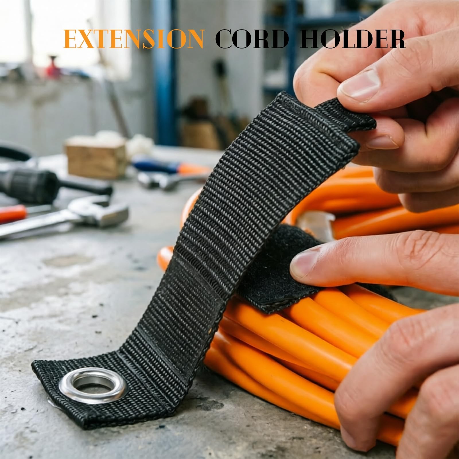 6 PCS Extension Cord Holder, Extension Cord Strap, Cable Organizer Straps for...