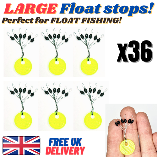 Large Float Stops Line Stoppers Beads Rubber Rig Buffer Sliding Grippa Fishing