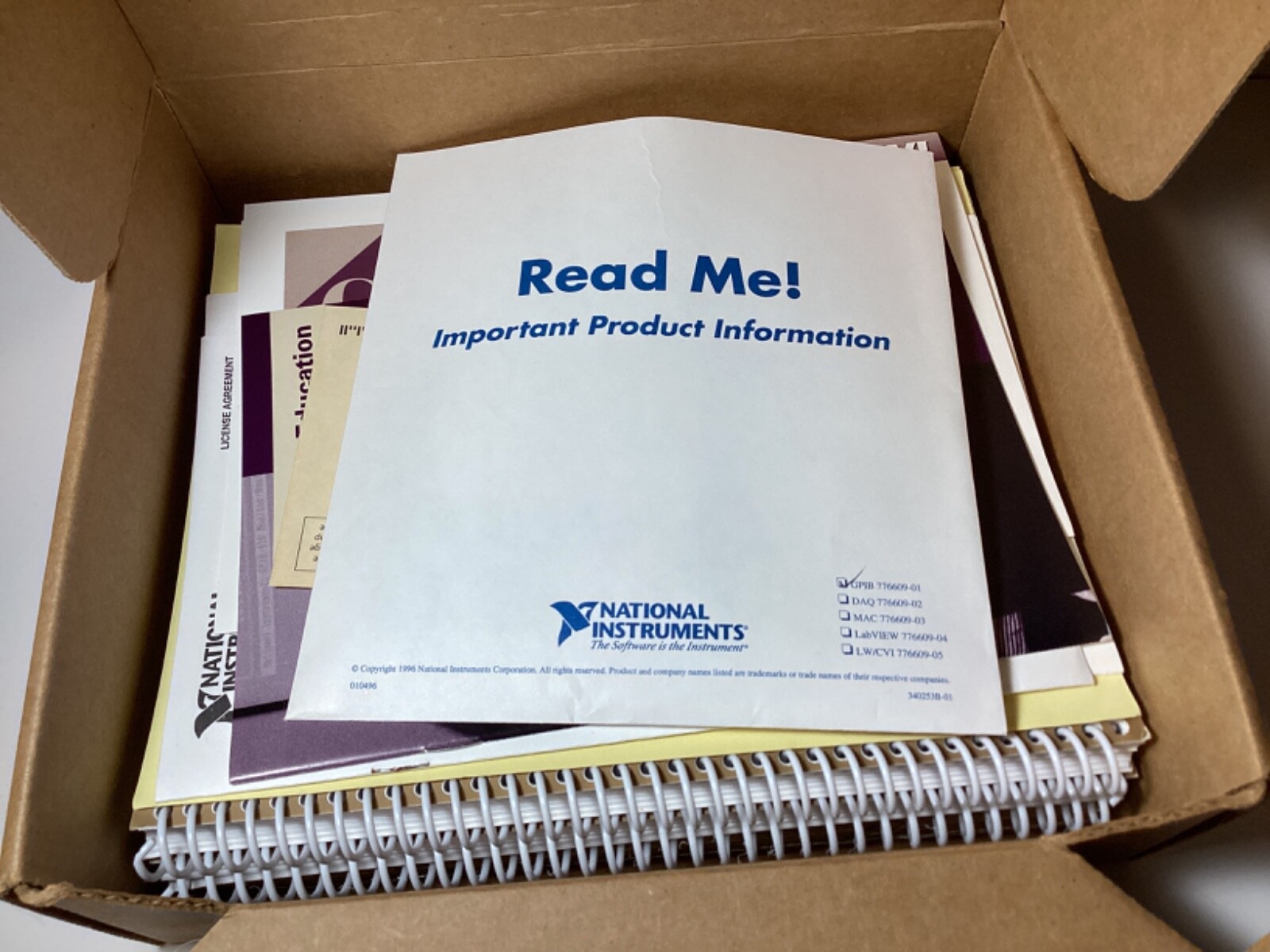 National Instruments Software GPIB/TNT NI-488.2 Software Manuals Disk 1995 Vtg