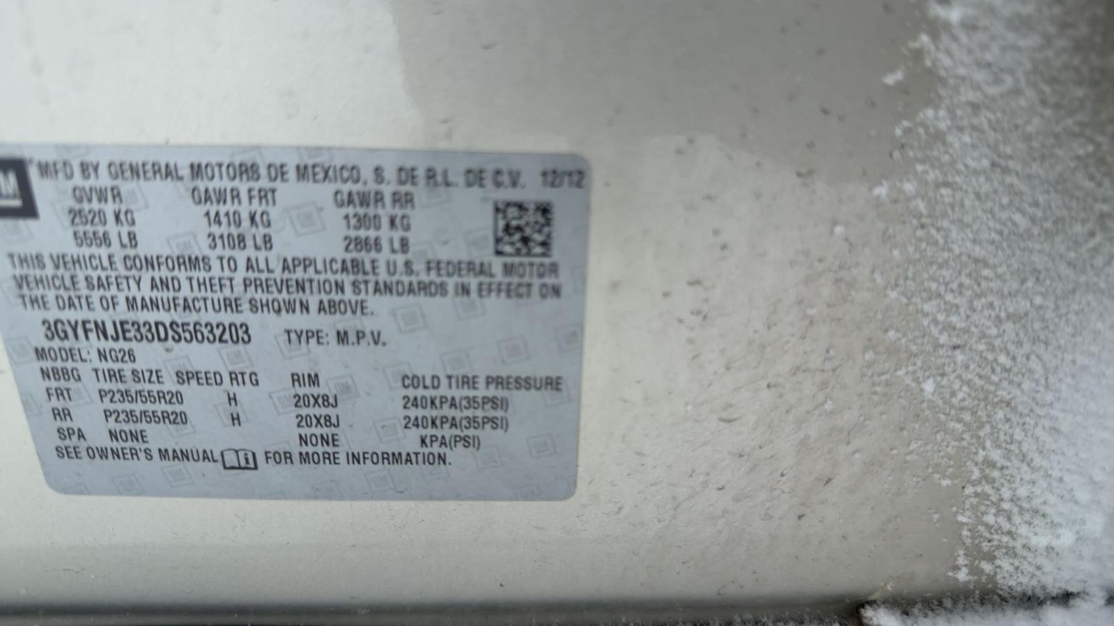 Used Floor Jack fits: 2013 Cadillac Srx Grade A