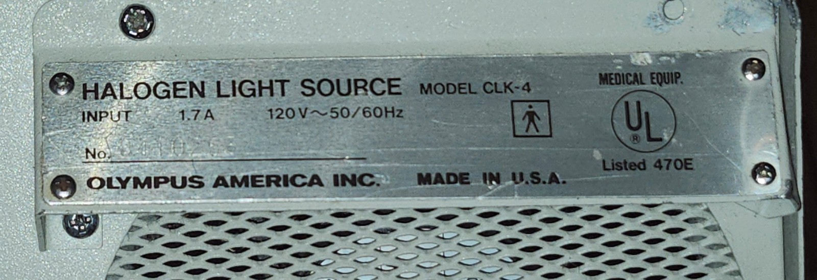 Olympus CLK-4 Halogen Light Source, Good Working