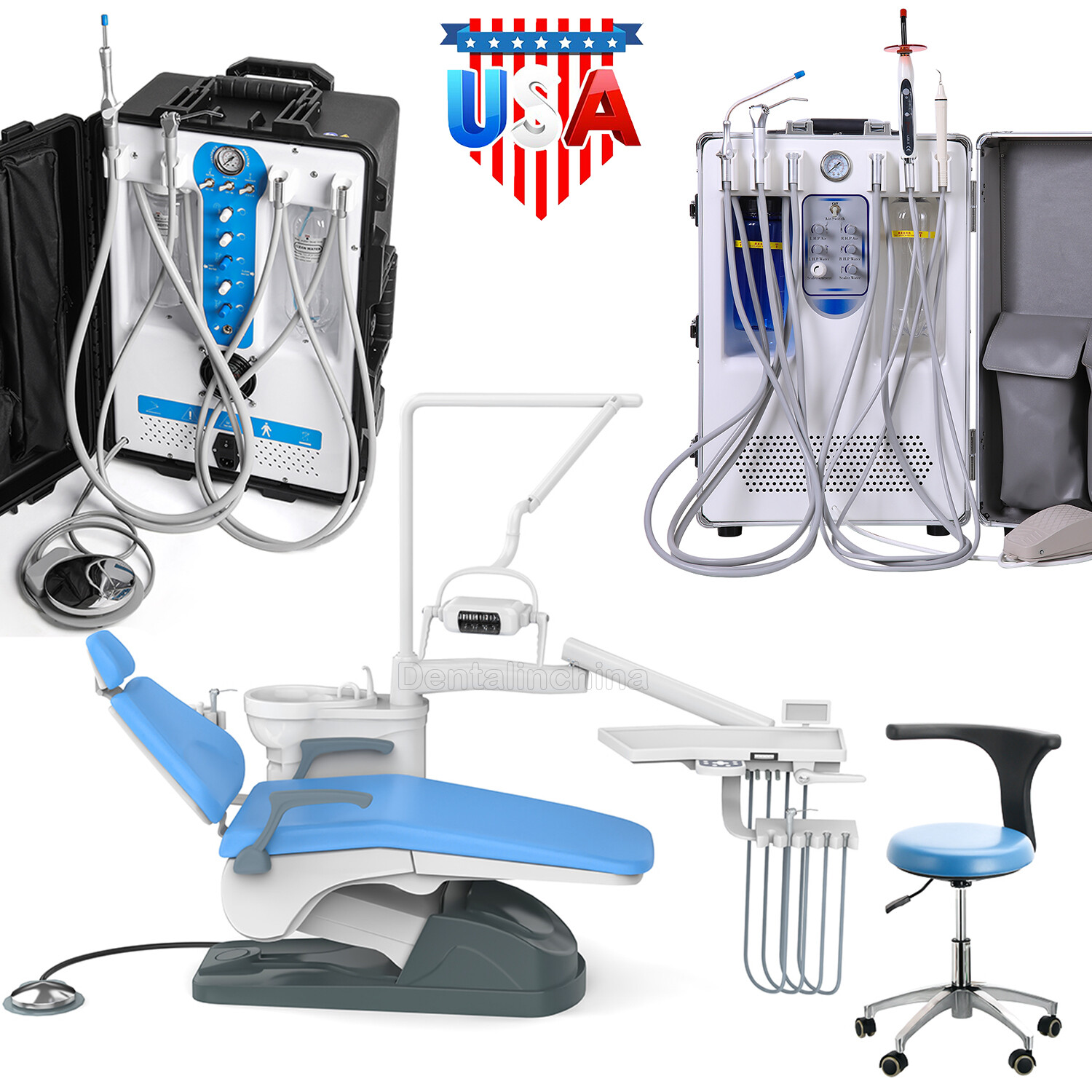Dental Chair Unit Computer Controlled DC Motor/ Portable Moblie Delivery Unit 4H