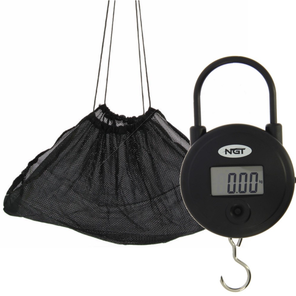 Digital Fishing Scales & Weigh Sling NGT Carp Coarse Sea Fishing Set