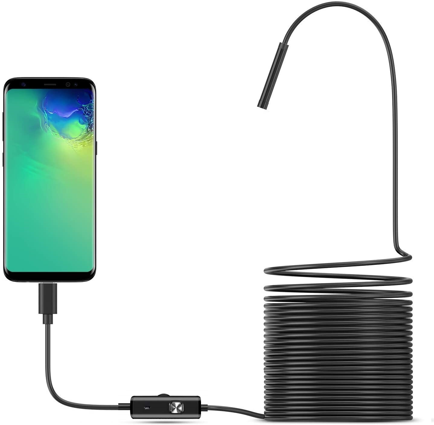 16.4FT Endoscope 7mm Borescope Snake Camera Scope Inspection USB For Android PC