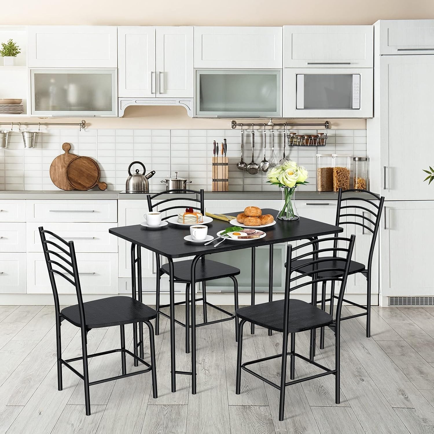 Dining Table Set for 4 Kitchen Table and Chairs Set of 4 Kitch