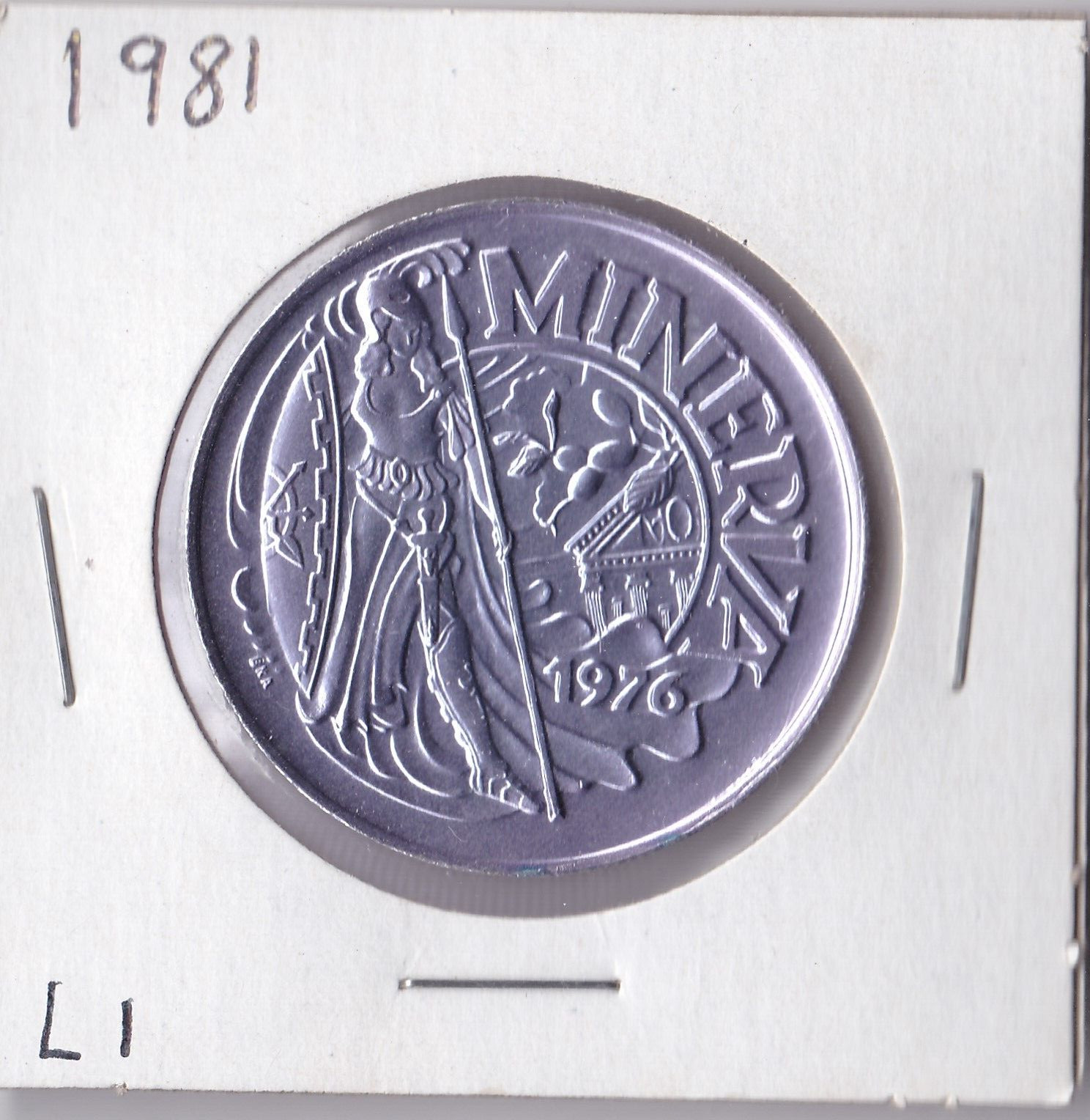 1981 MINERVA 1976/MUSIC MAESTRO PLEASE Aluminum Mardi Gras DOUBLOON (L1)