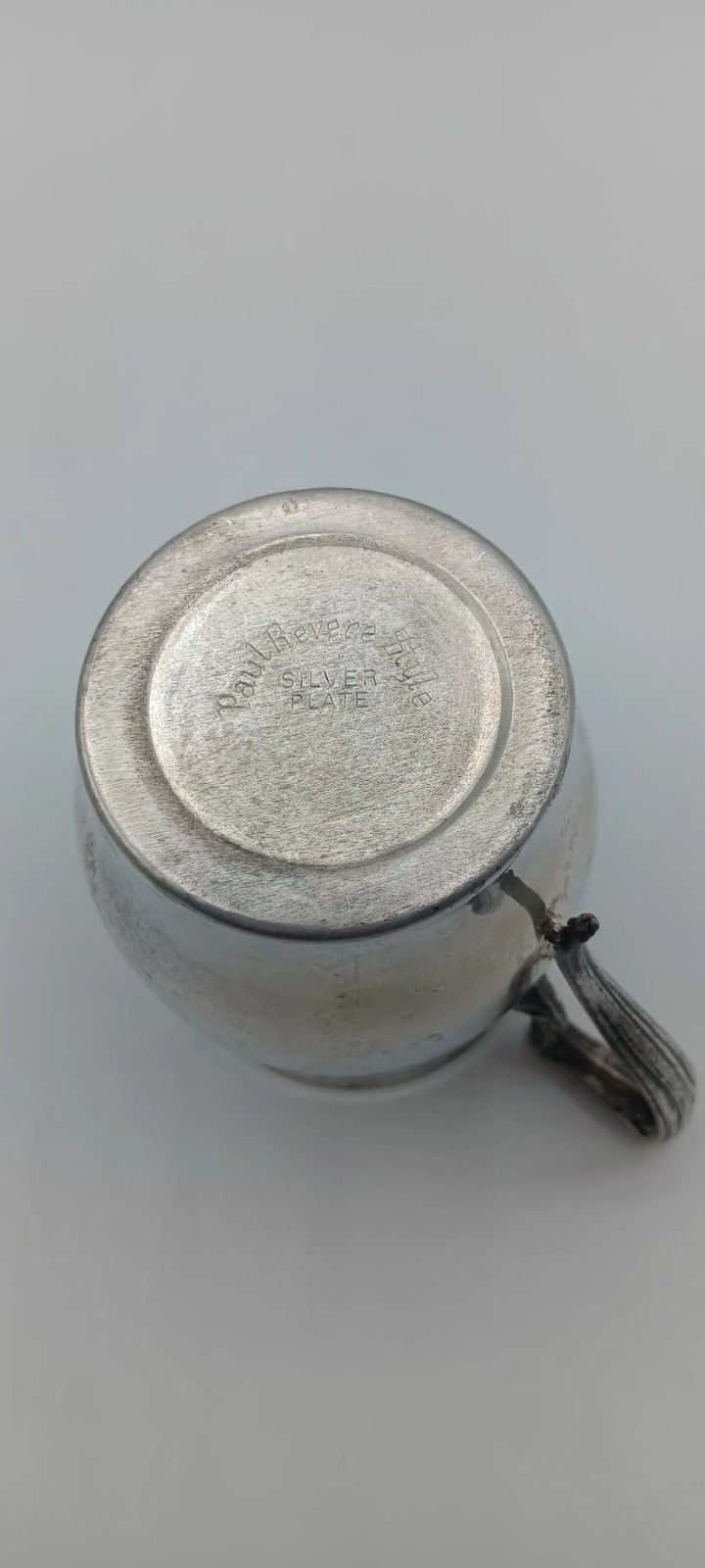 Vintage marked Paul Revere Style Silver Plate Creamer