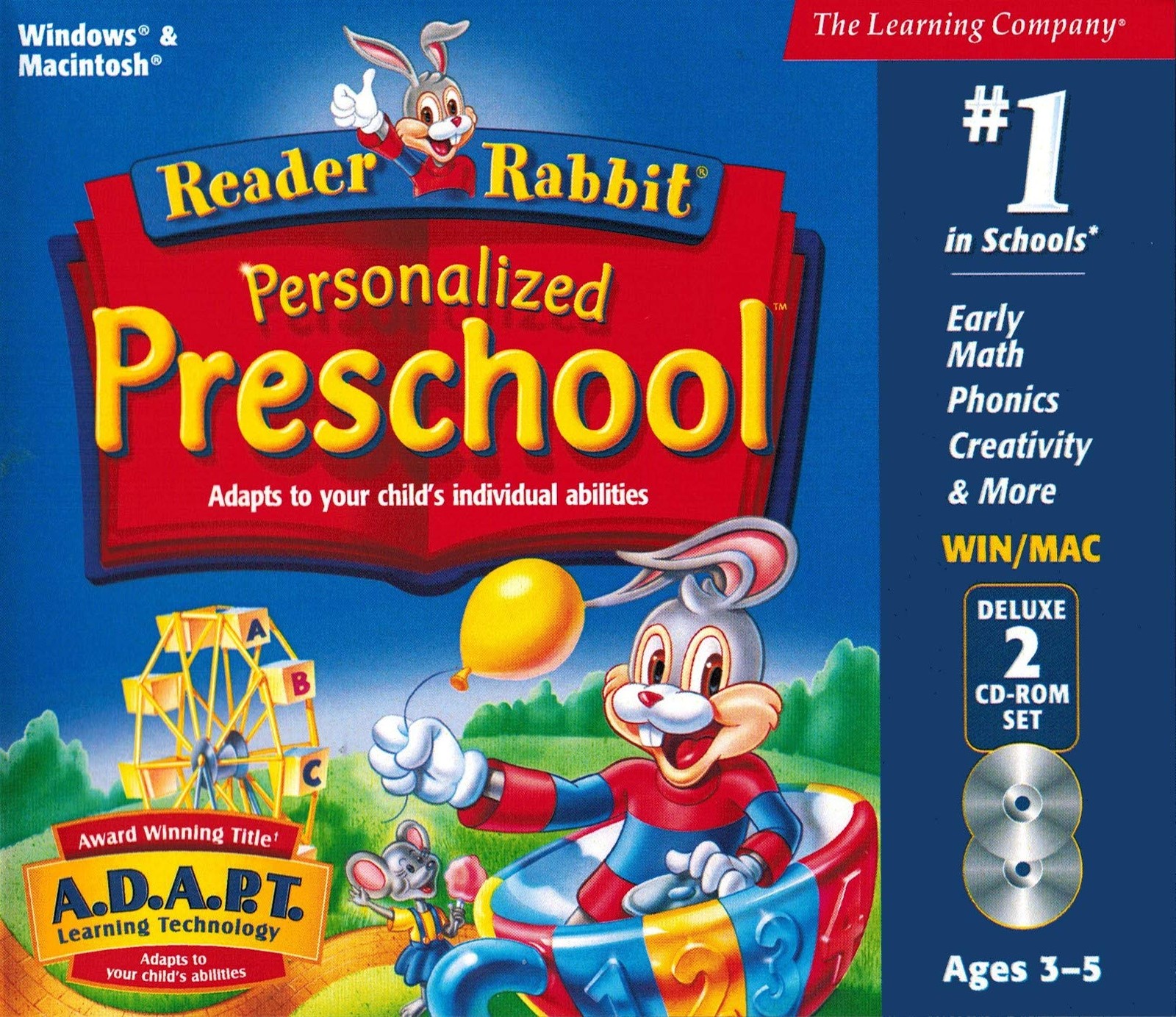 Reader Rabbit Personalized Preschool Deluxe (2 CD-ROM Set) (Compatible with W...