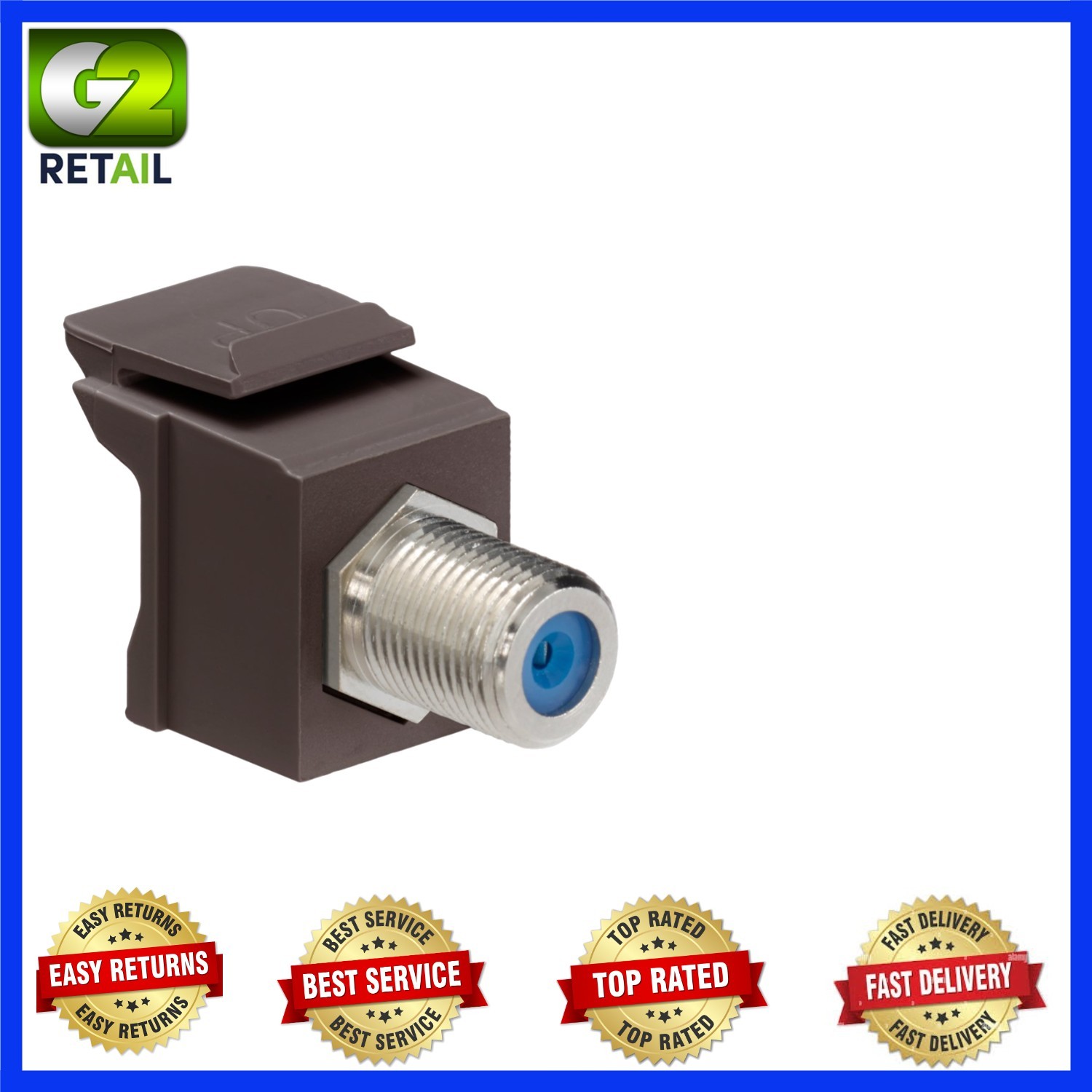Pass-through F-Type Adapter - Durable Nickel-Plated Connector for Home Theater