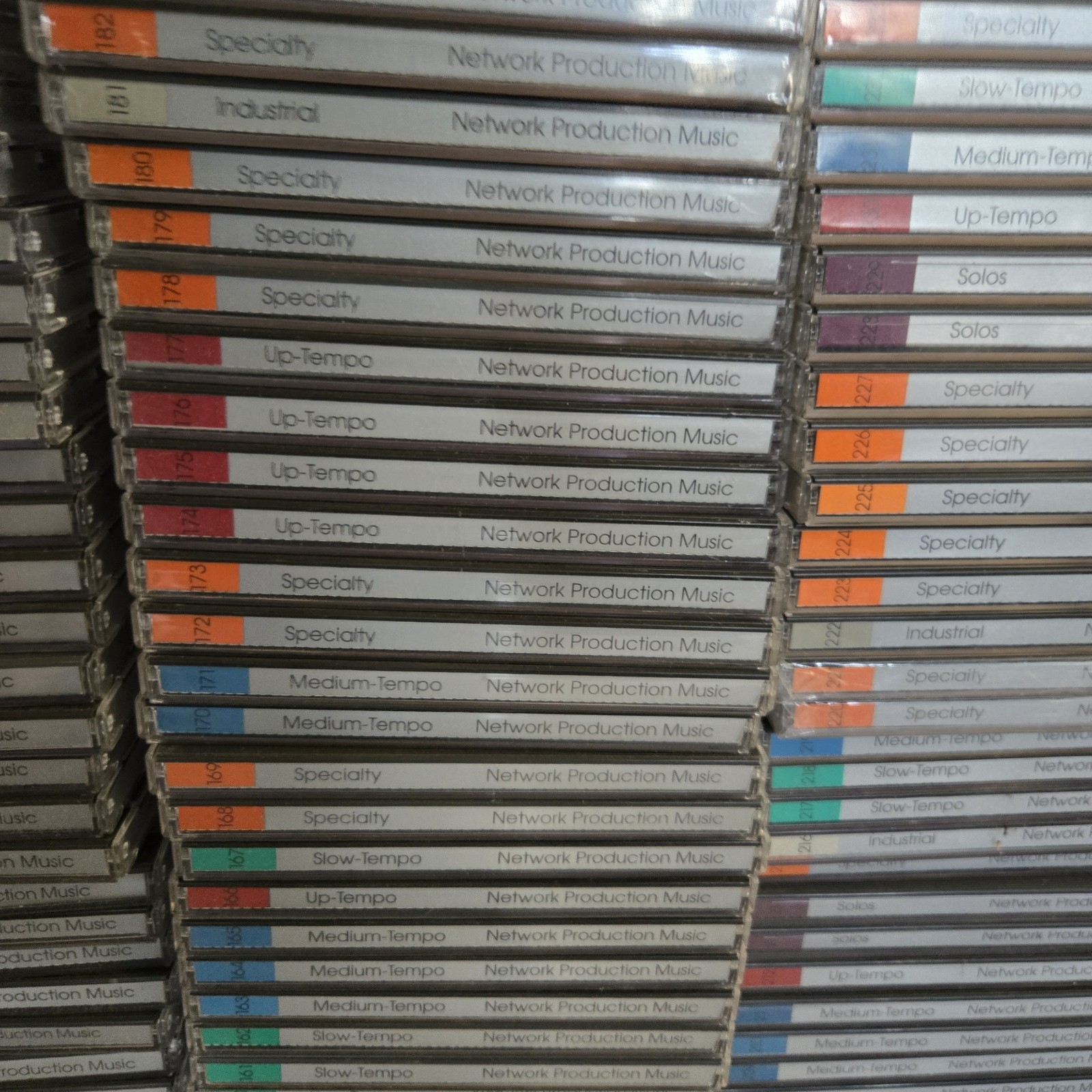 Network Production Music Audio CDs & Sound Effects Sampling 288 CD LOT w/Catalog