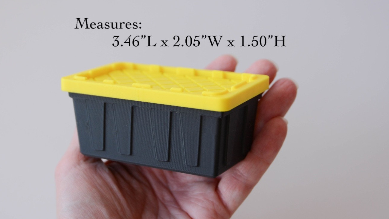 Mini Storage Tote *CUSTOM COLOR* with Snap-On Lid | 3D Printed Colored Mini Bin