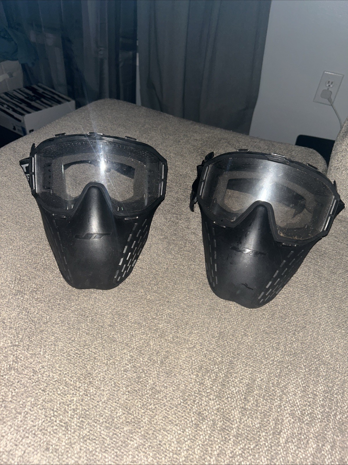 2 JT Airsoft Paintball Face Mask with Lens Helmet Face Guard