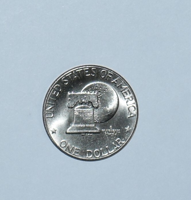Bicentennial 1776-1975 Filled D Dual Date Eisenhour One Dollar Initials Error