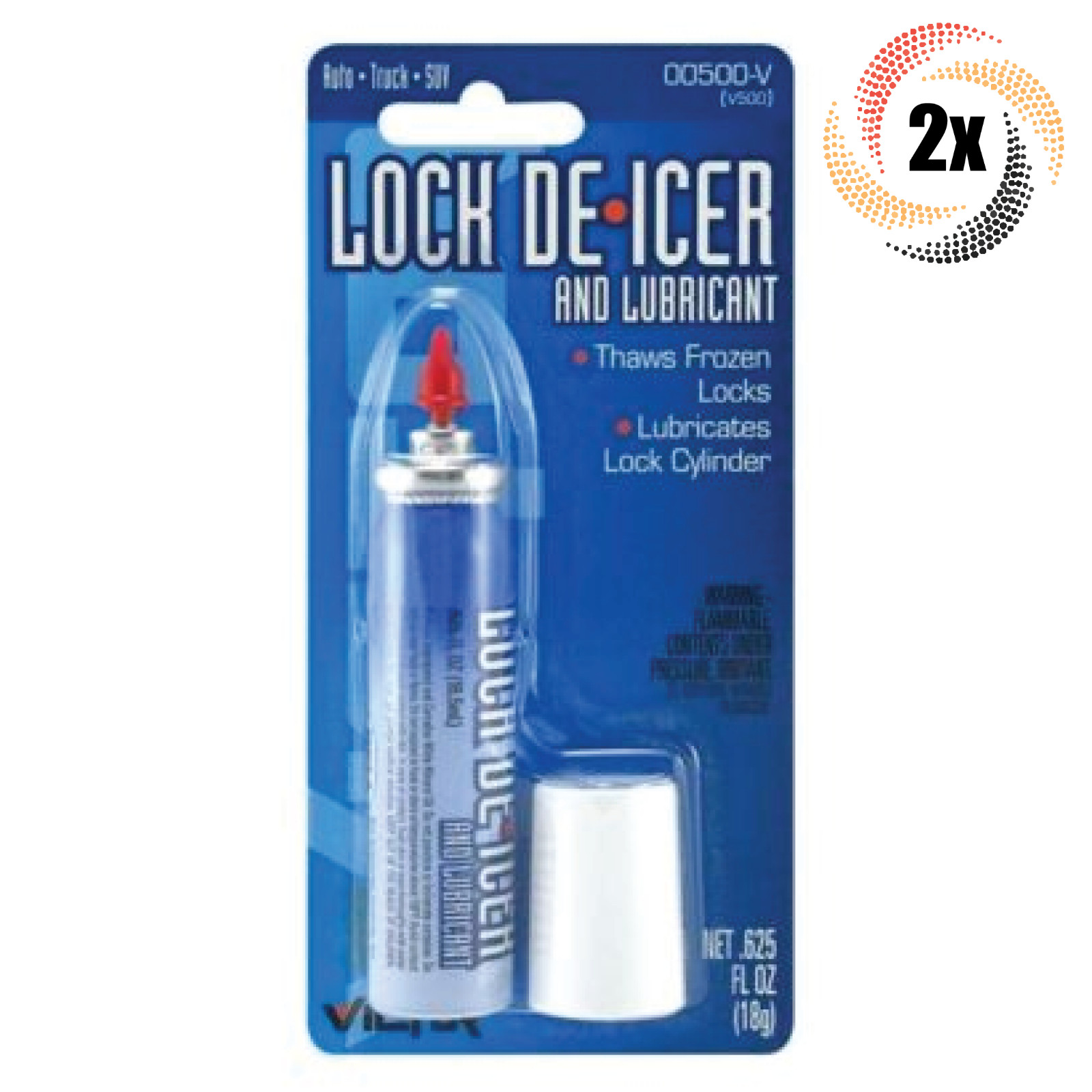 2x Packs Victor Car Lock De-Icer And Lubricant Aerosol | .62oz | Fast Shipping