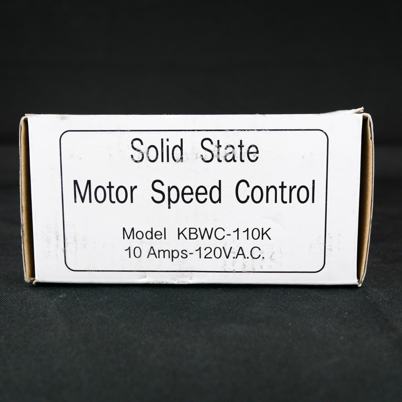 Solid State Motor Speed Control - Model KBWC-110K 10A 120V.A.C