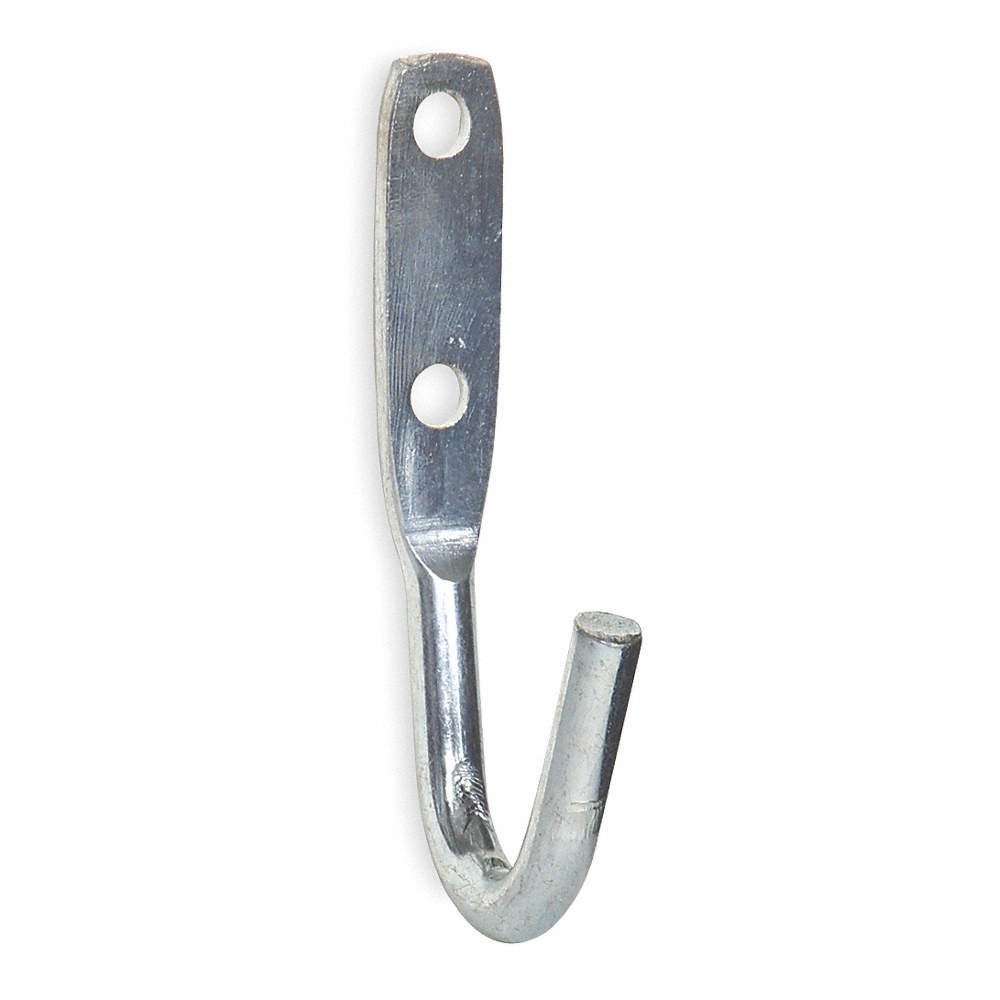 GRAINGER APPROVED 4PB82 Tarp Hook, Silver, Steel, 1 7/8 in D 4PB82