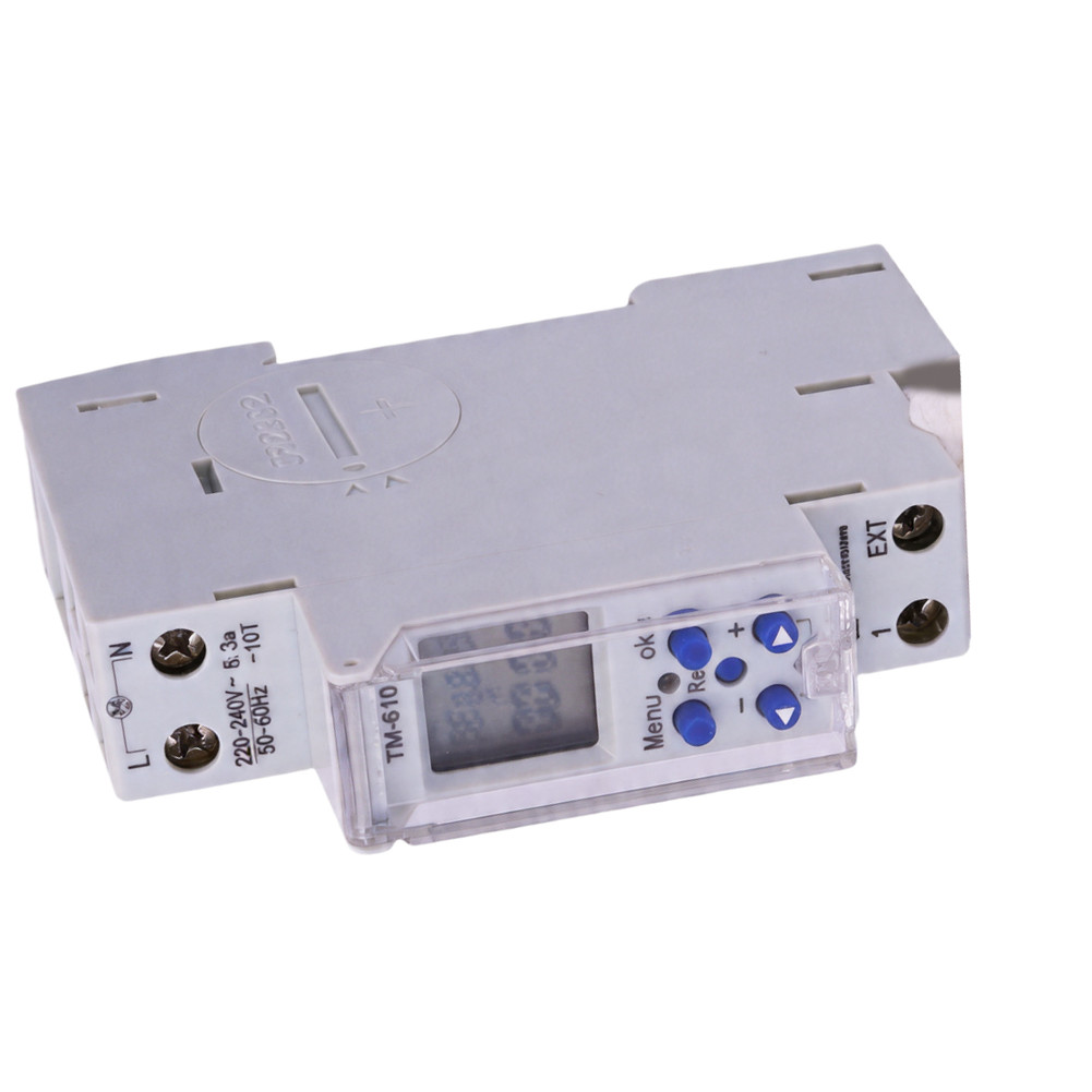TM610 Smart Dual Circuit Timer Switch on for din Rail with Digital LCD Screen
