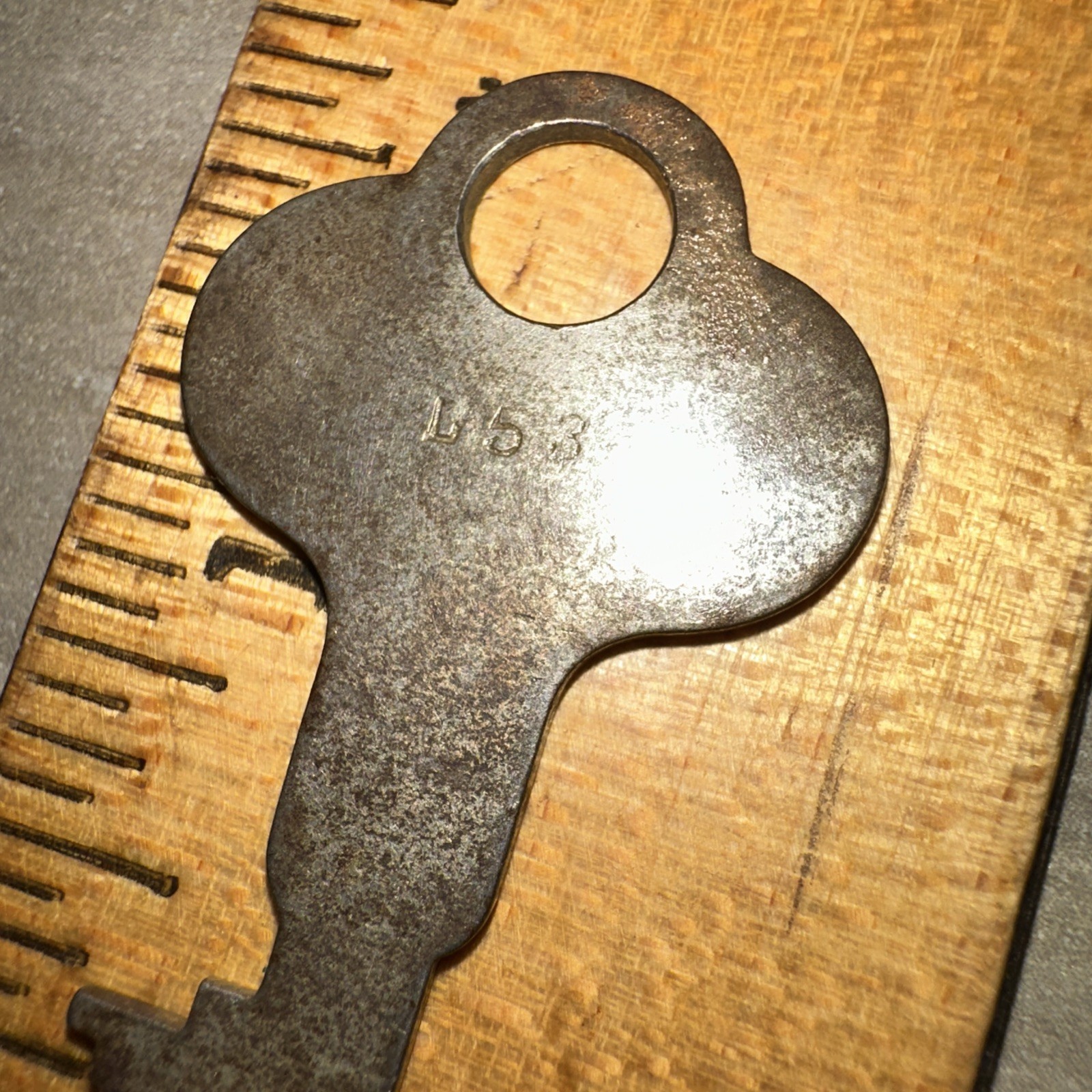 Corbin Flat Key Unique Shape Skeleton Key #L53 Antique