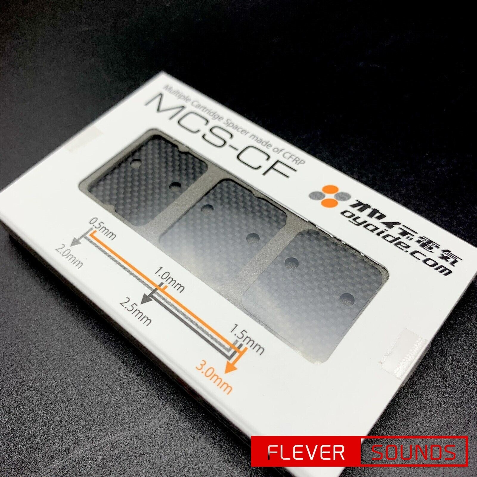 Oyaide MCS-CF Multiple Cartridge Spacer Carbon Fiber Reinforced Plastics 3-sizes
