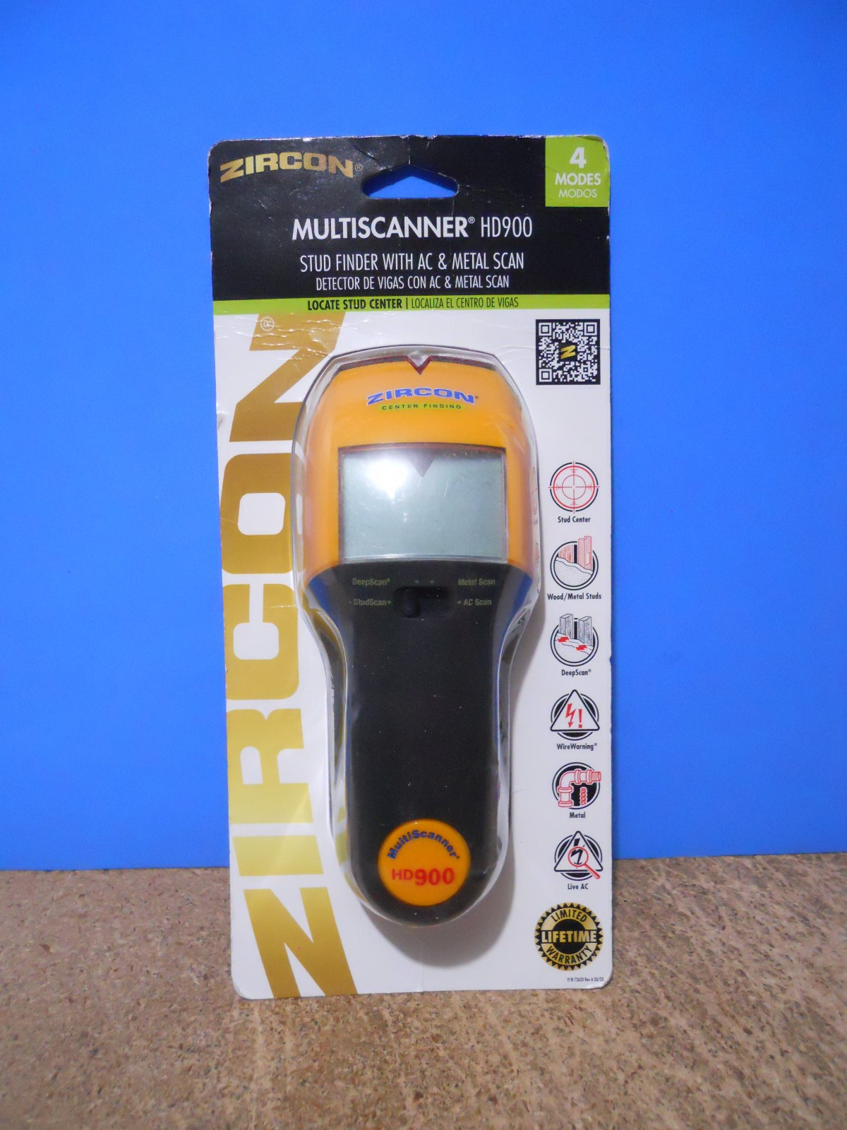 Zircon MultiScanner HD900 Multi-Function Stud Finder Scanner DeepScan Metal Wire