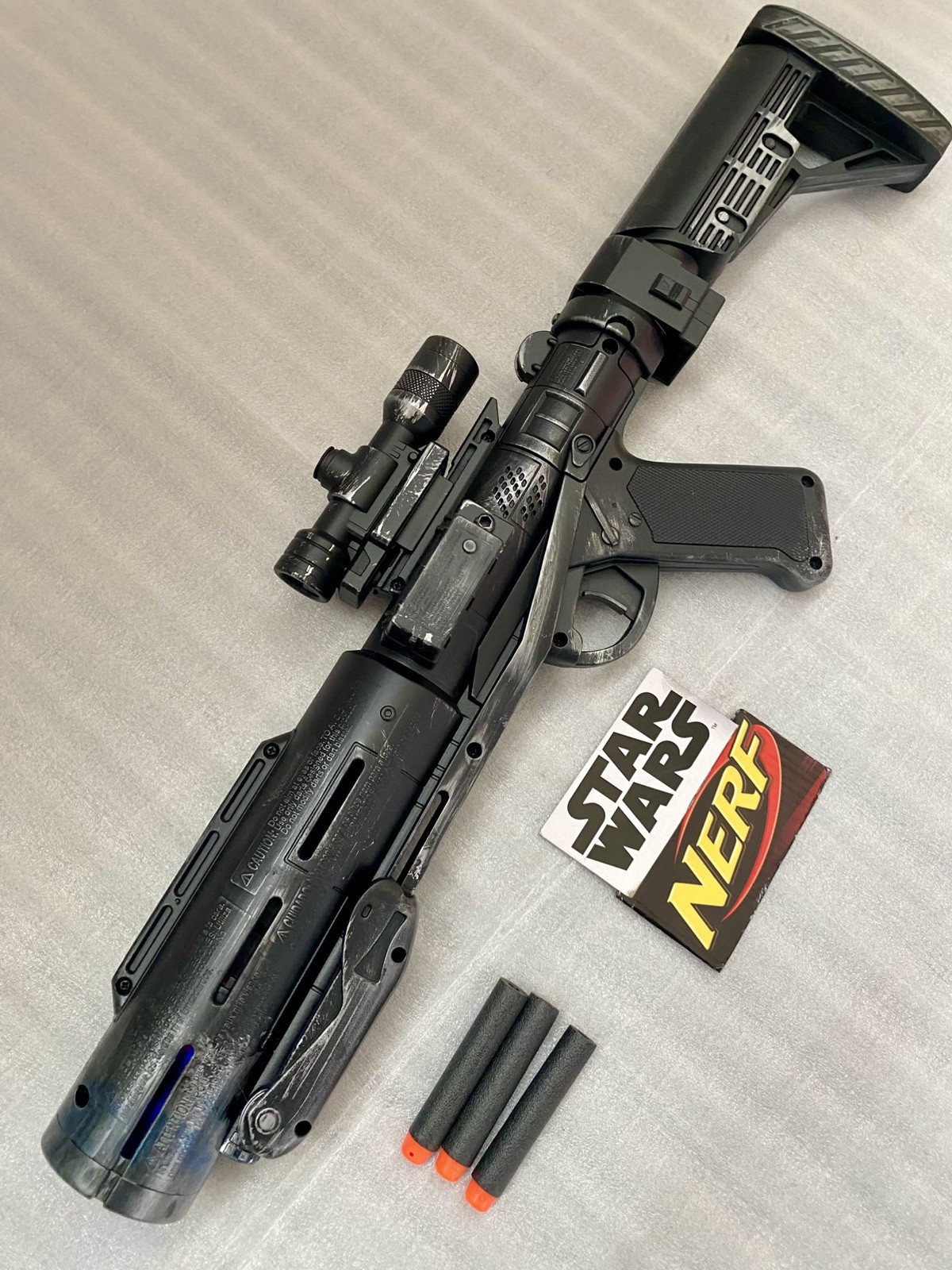Working Nerf Star Wars Rogue One Imperial Death Trooper Blaster Gun Sight Stock