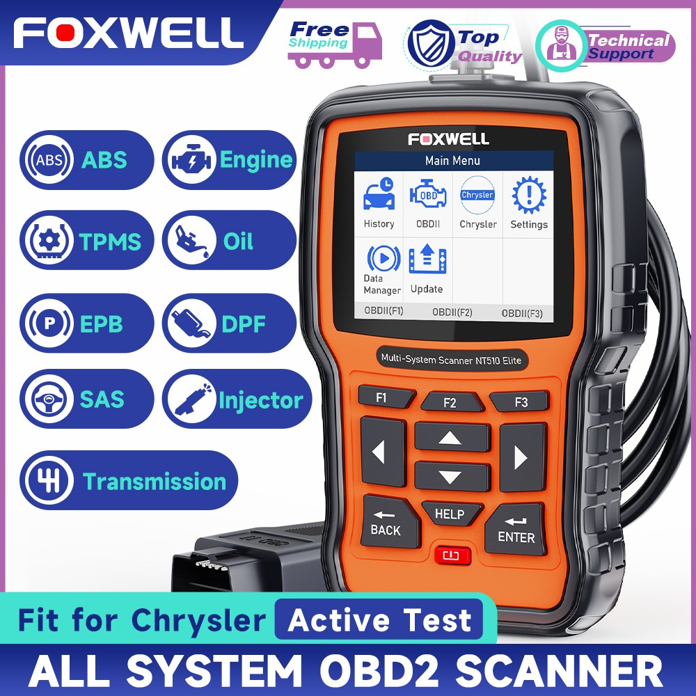 For Chrysler JEEP Dodge Bidirectional Diagnostic Scanner Oil Reset ECU Coding