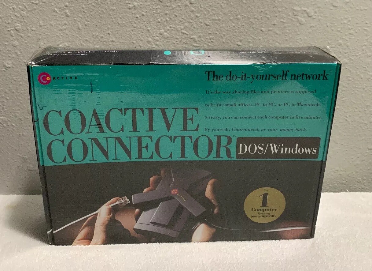 New Sealed COACTIVE NETWORK CONNECTOR for DOS/windows