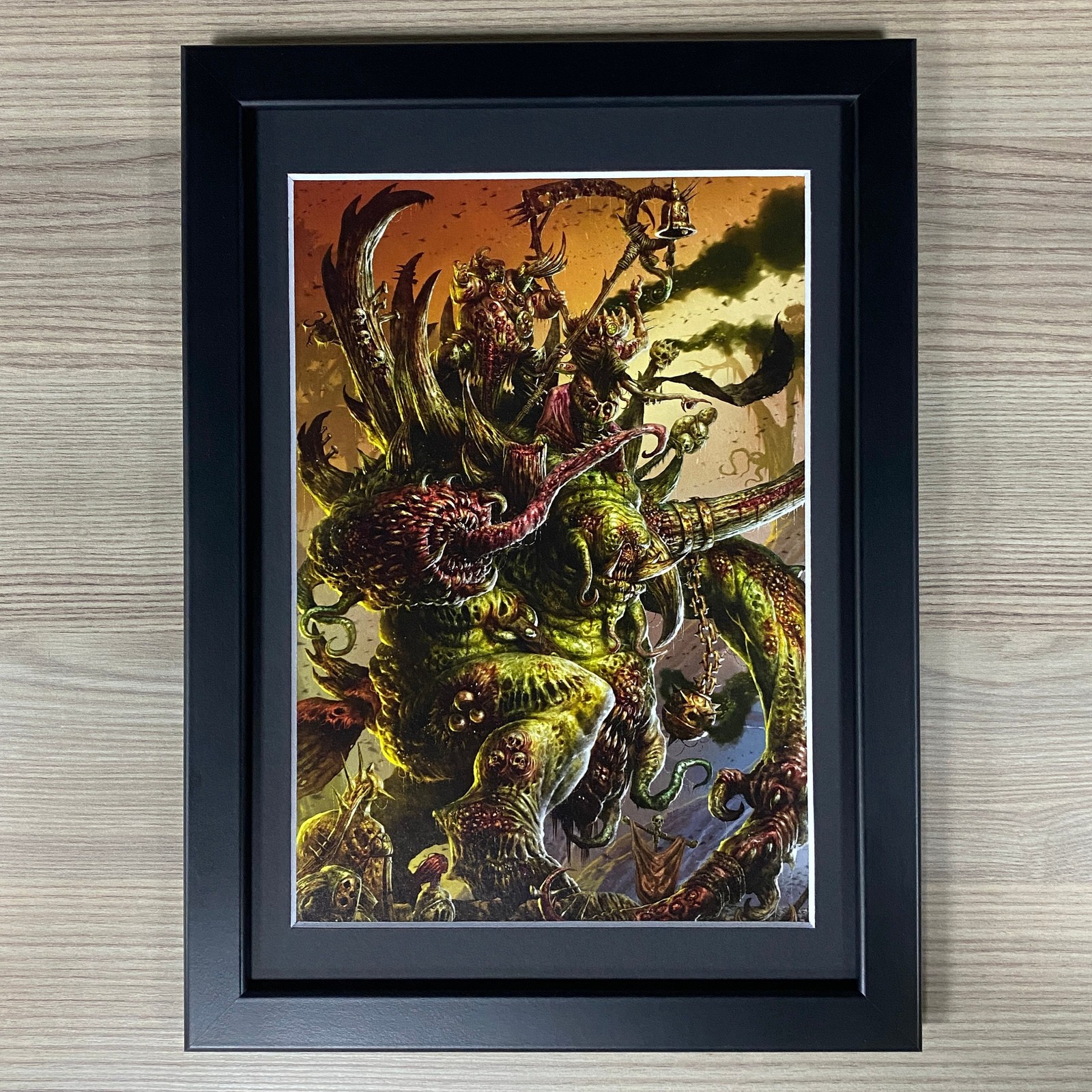 THE GLOTTKIN FRAMED ART NURGLE BLIGHTKINGS WARHAMMER AGE OF SIGMAR AOS MAGGOTKIN