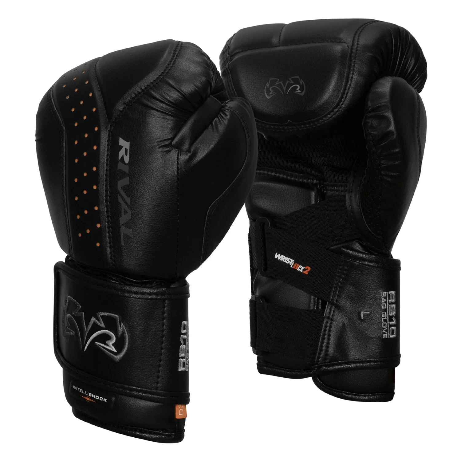 RIVAL Boxing RB10 Intelli-Shock D30 Bag Gloves - Hook & Loop - MEDIUM - NEW