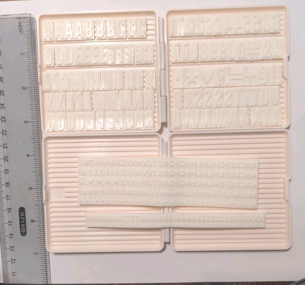 We R Memory- Uppercase letters & Numbers Typeset Stamp Refill LARGE & SMALL