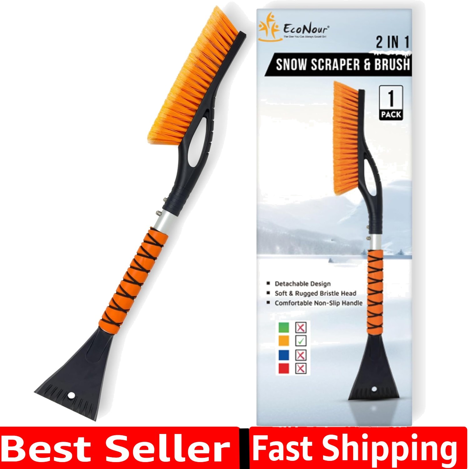 27" Aluminum Ice Scrapers for Car Windshield | Car Snow Scraper Window and Sn...