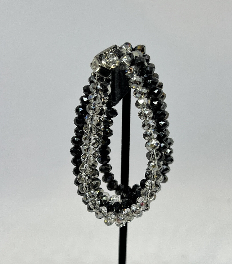 Faceted Glass Beads Multi-Row Bracelet X 2