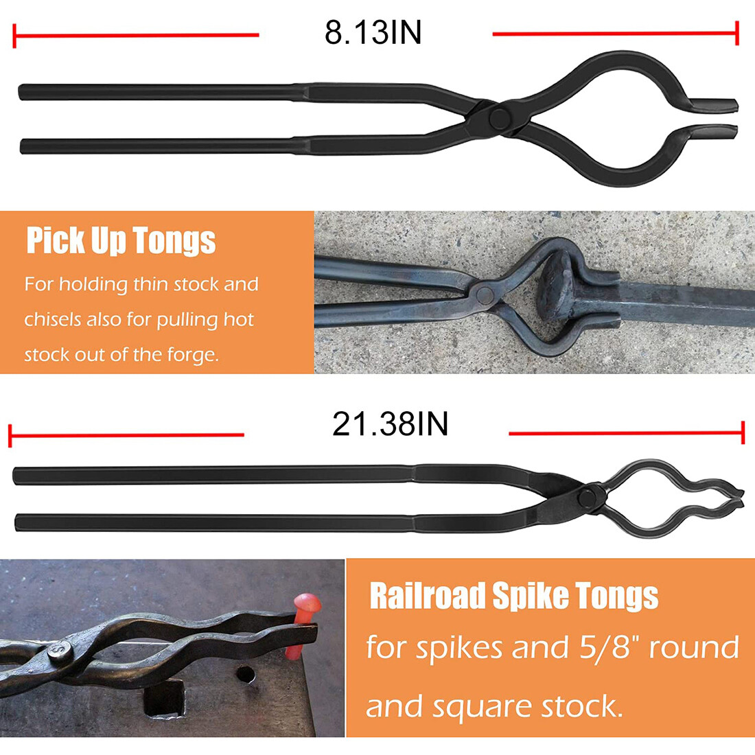 8Pcs Knife Making Tong Expert Replacement Tongs Blacksmith Starter Tool Hook Jig