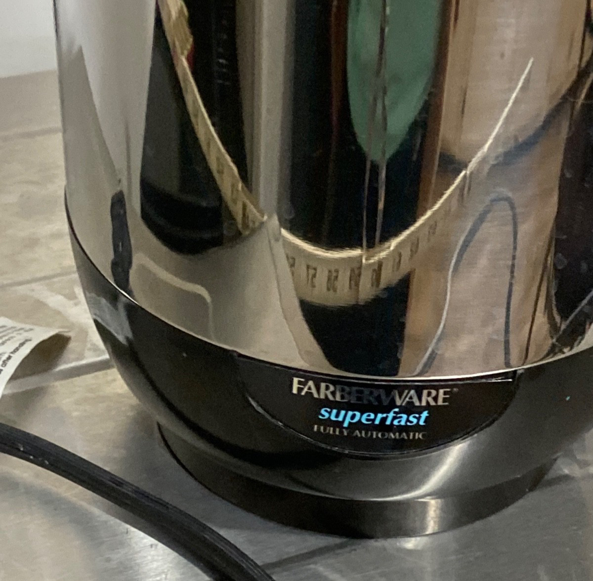 Vintage FARBERWARE Superfast Automatic Coffee Pot, Shiny Percolator 12 Cup