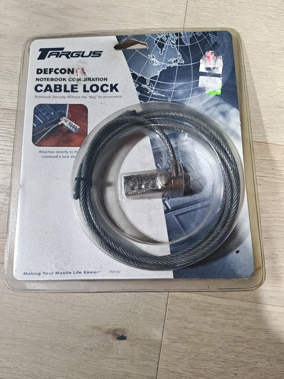 Targus DEFCON CL Laptop Combination Cable Lock 6.5ft PA410U New Sealed Security