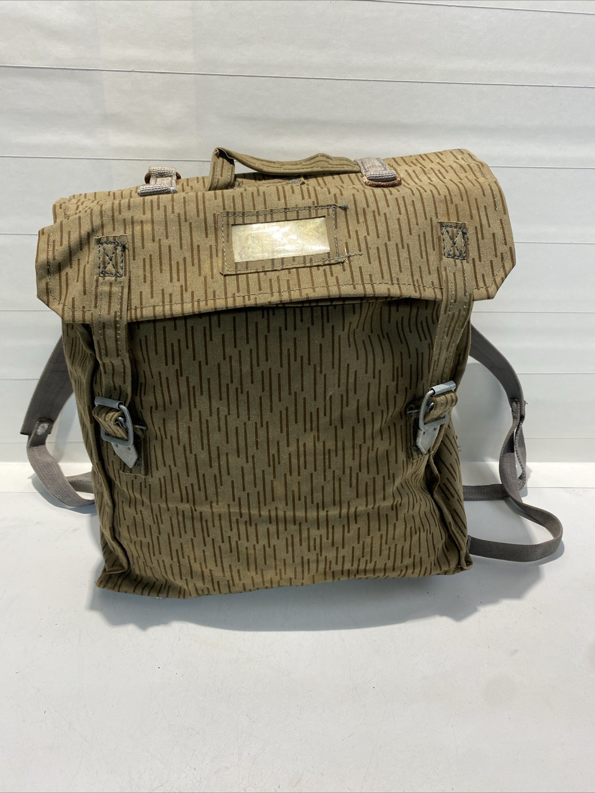 East German Rain Camouflage Day Pack Rucksack Genuine Military Issue 70's-80’s