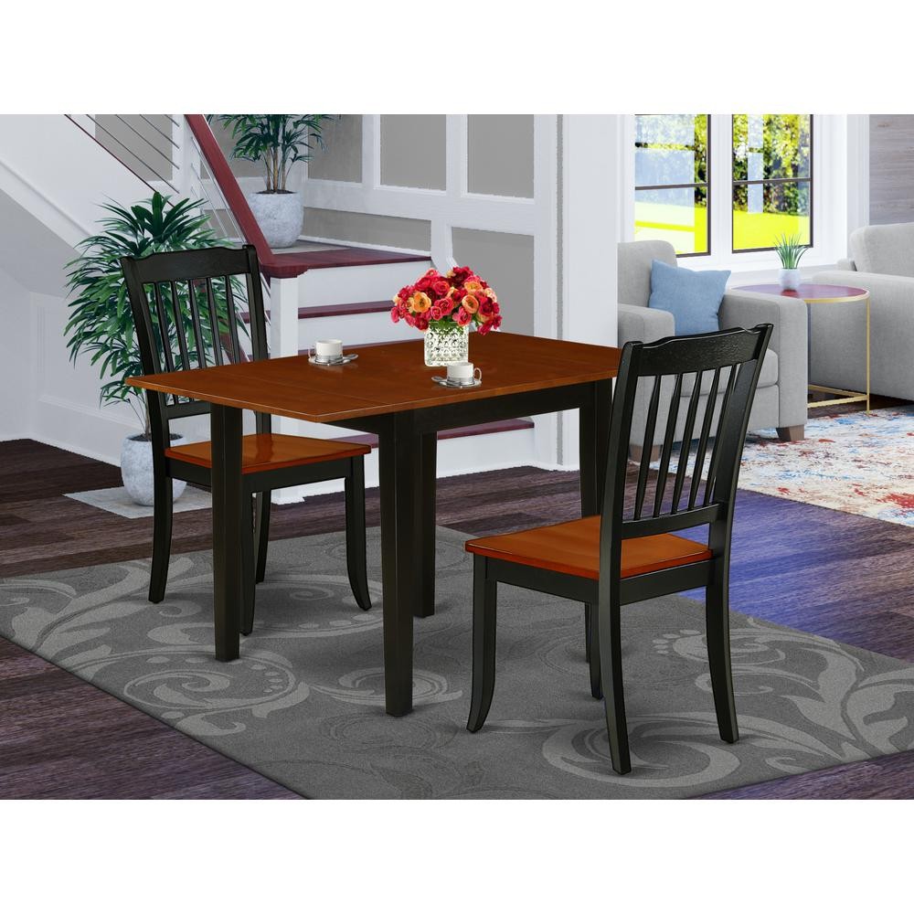 Dining Room Set Black & Cherry, NDDA3-BCH-W