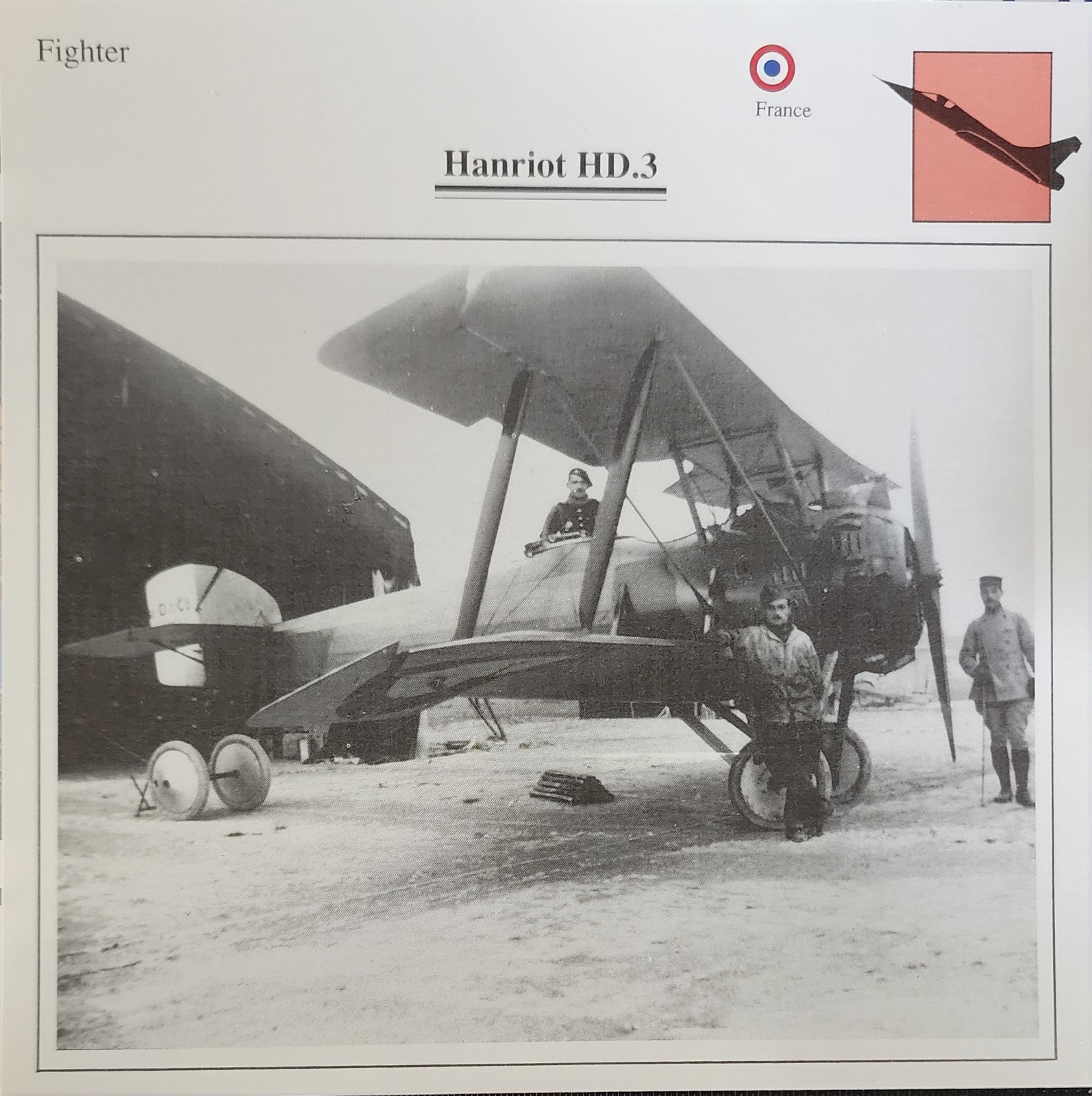 Hanriot Plane Picture Original Aircraft Vtg Specs Detail Info Collector Card