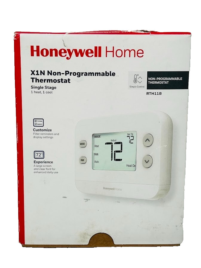 Honeywell Home X1N Non-Programmable Thermostat Single-Stage 1-Heat/1-Cool