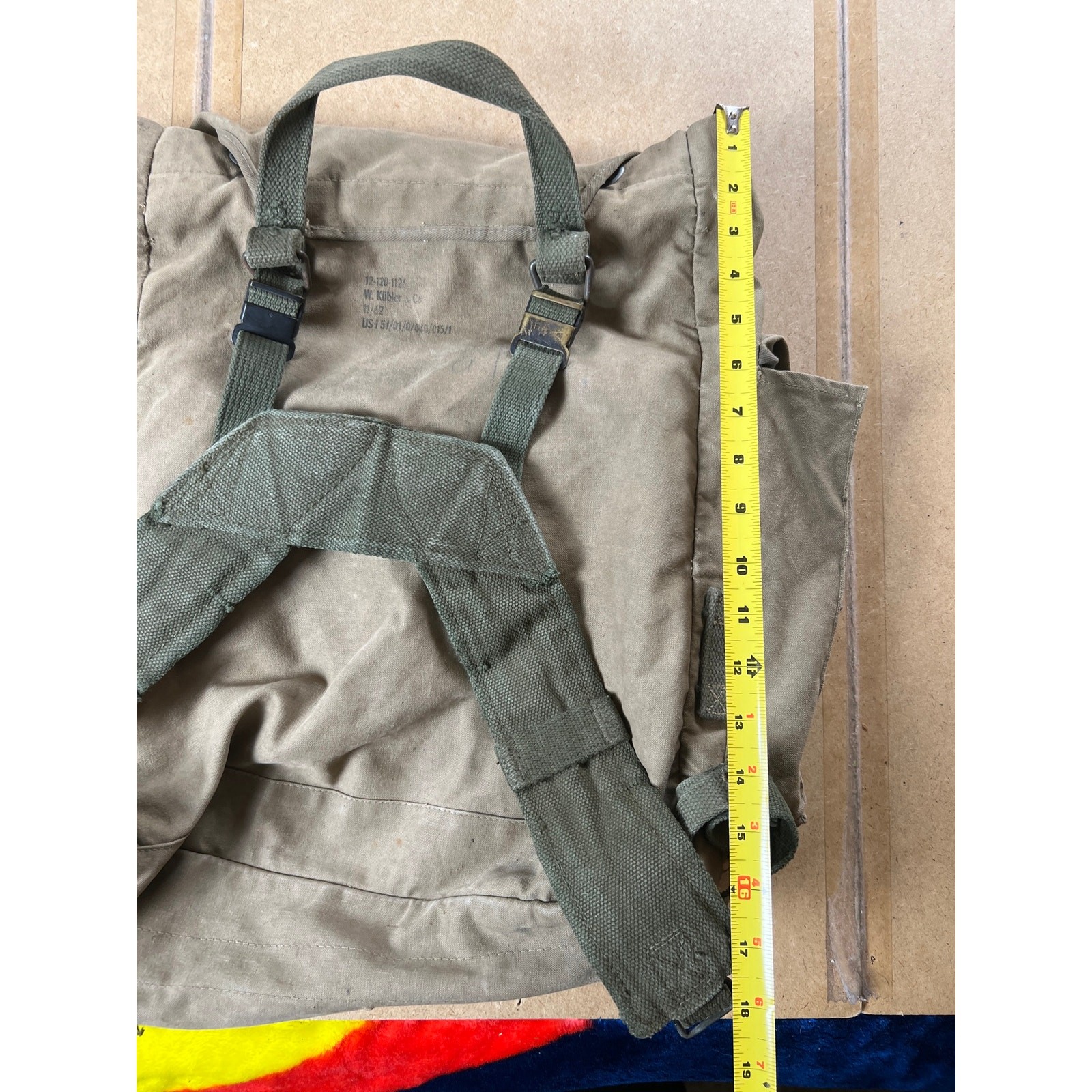 Alpine Rucksack German BW Mountain Troops Backpack Canvas Straps