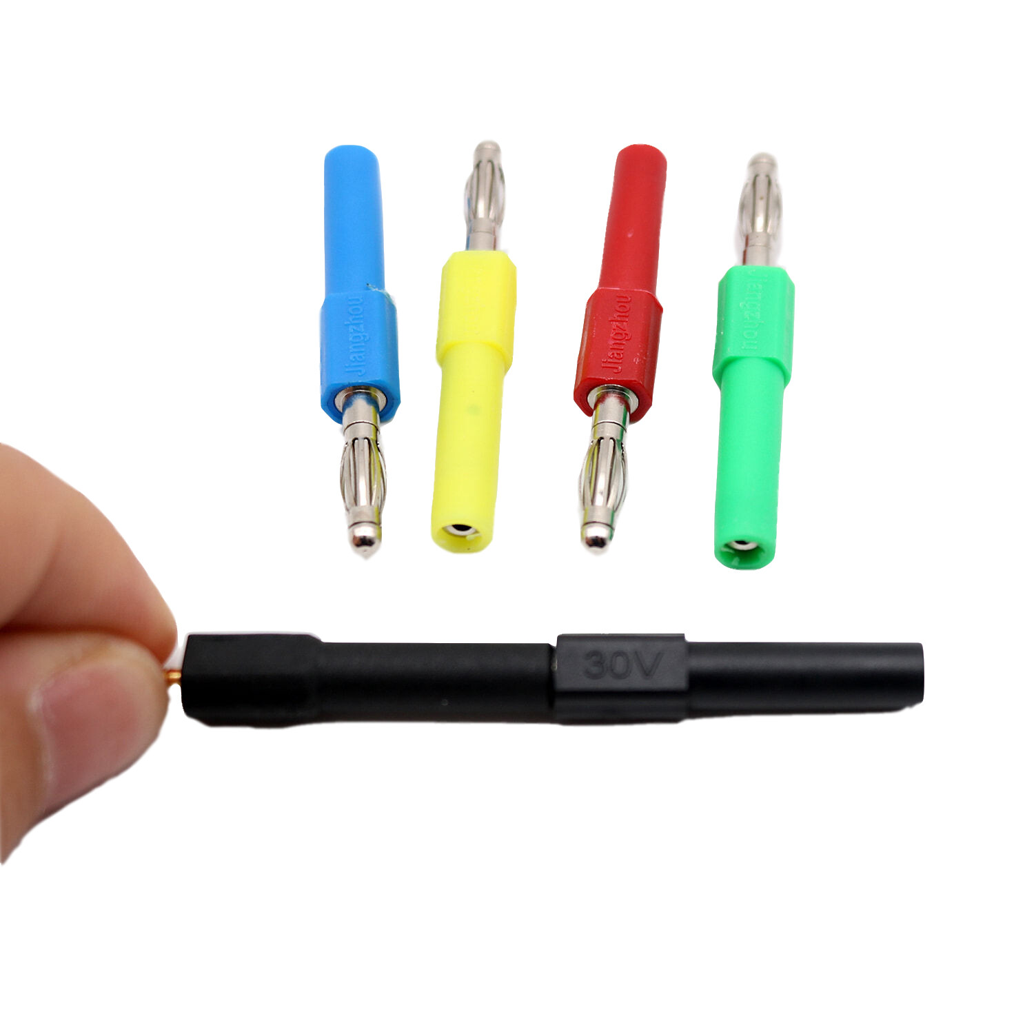 5x 30V 4mm Male to 2mm Female Banana Plug Jack Test Probe Connectors Adapter 5C