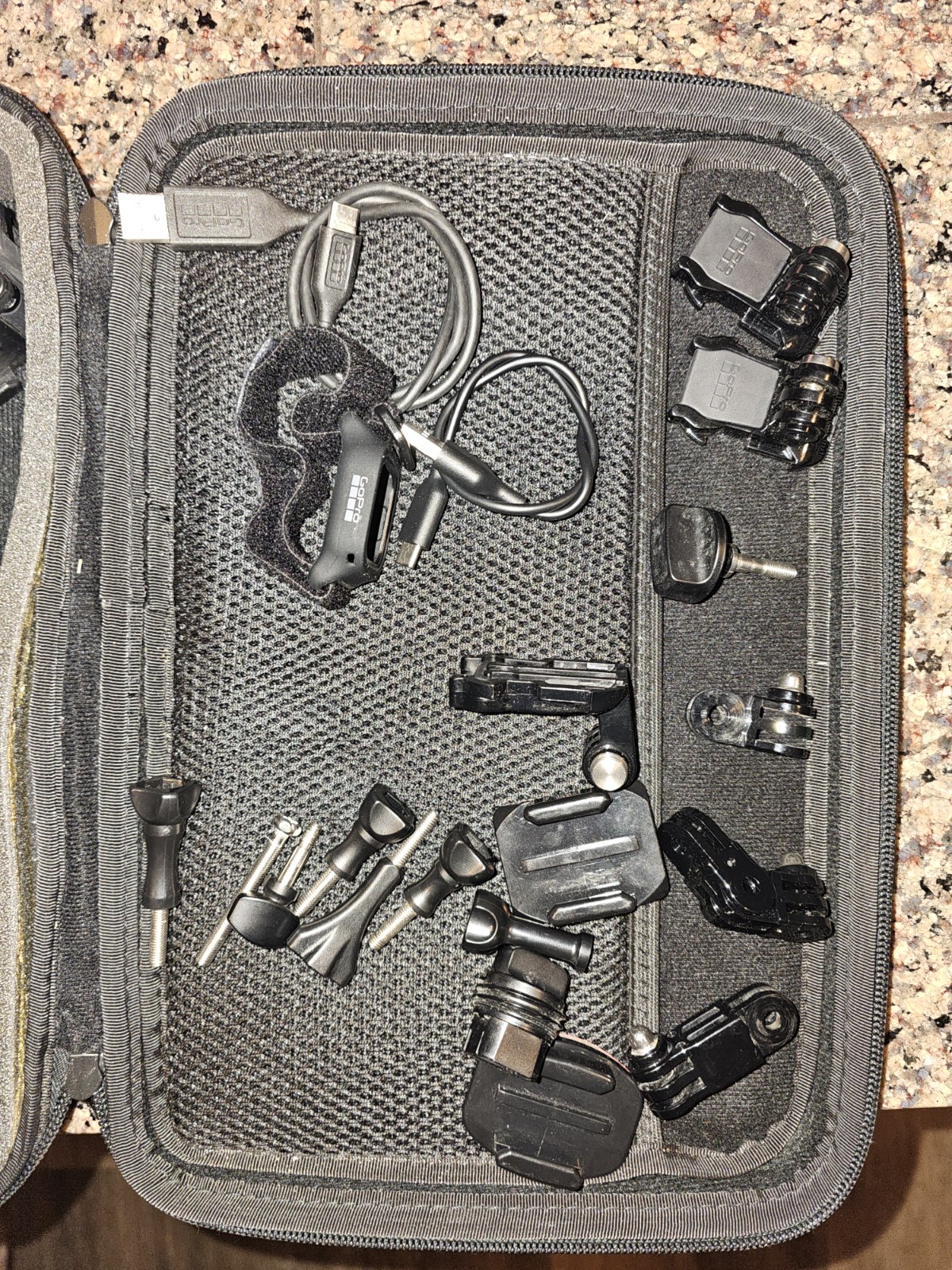 GoPro Access. Kit Bundle w/ Case, Many Mounts, 2-Batt. & USB Charger, SD card.