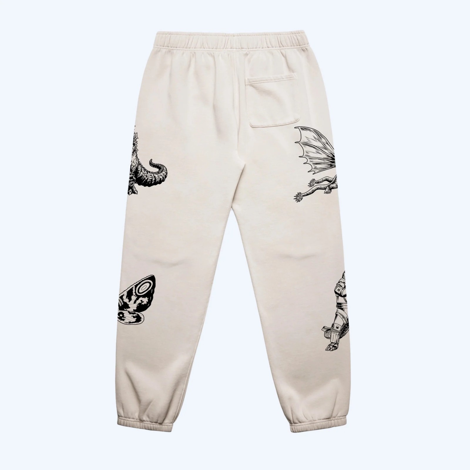 Godzilla Kaiju Print Sweatpants Designed by Toho, Small