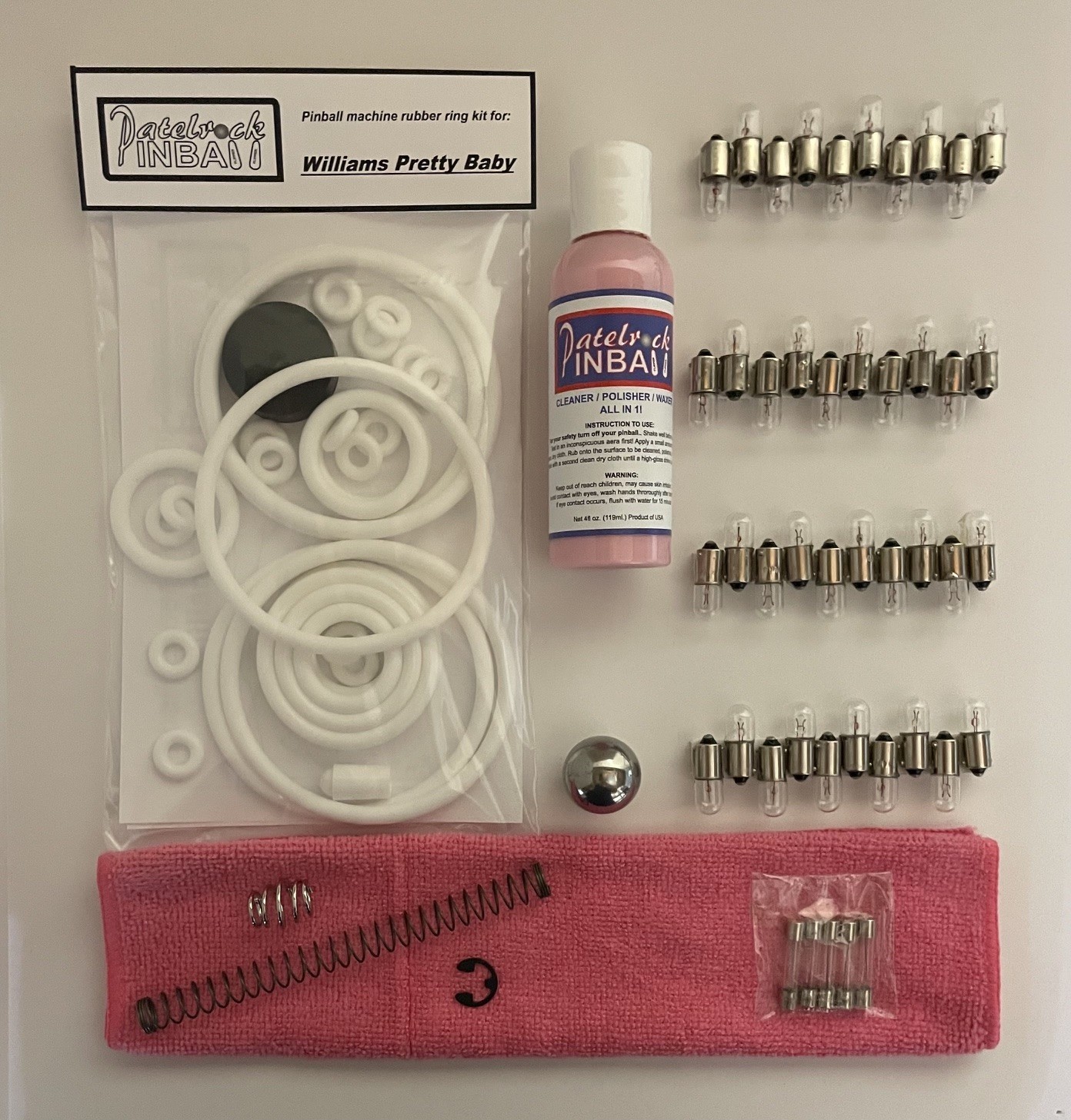 1965 Williams Pretty Baby Pinball Machine Maintenance Tune Up Kit