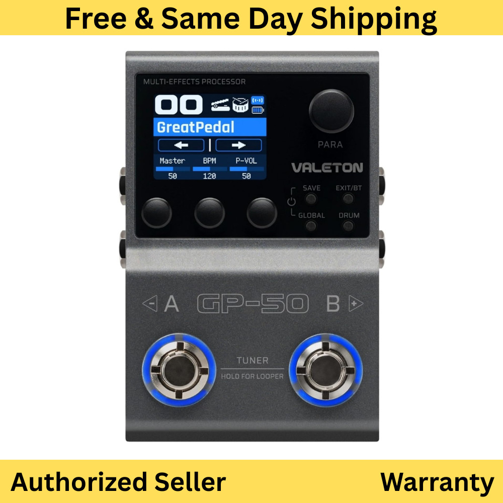 Valeton GP-50 Multi-Effects Processor | NAM & IR Loader  for Guitar/Bass