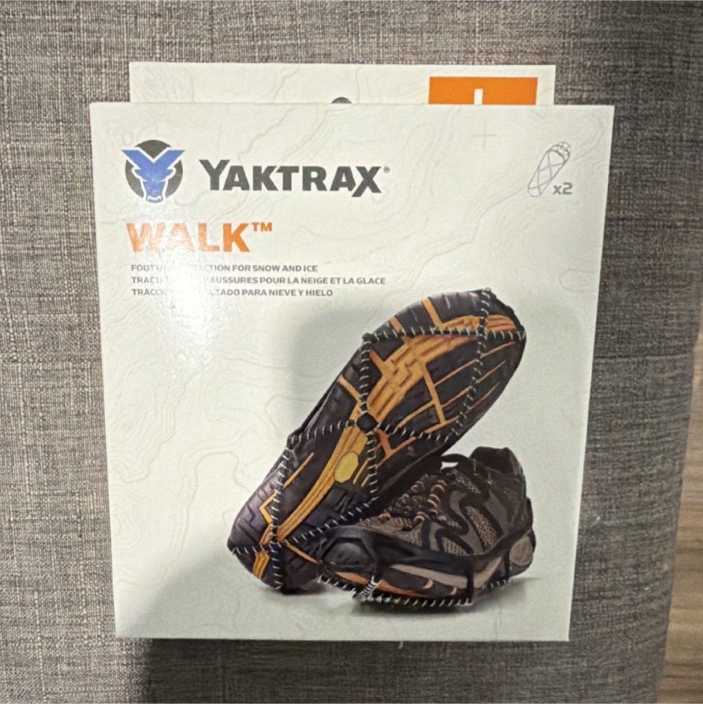 Yaktrax Steel Coils Abrasion Resistant Footwear Traction Black Orange Snow Ice