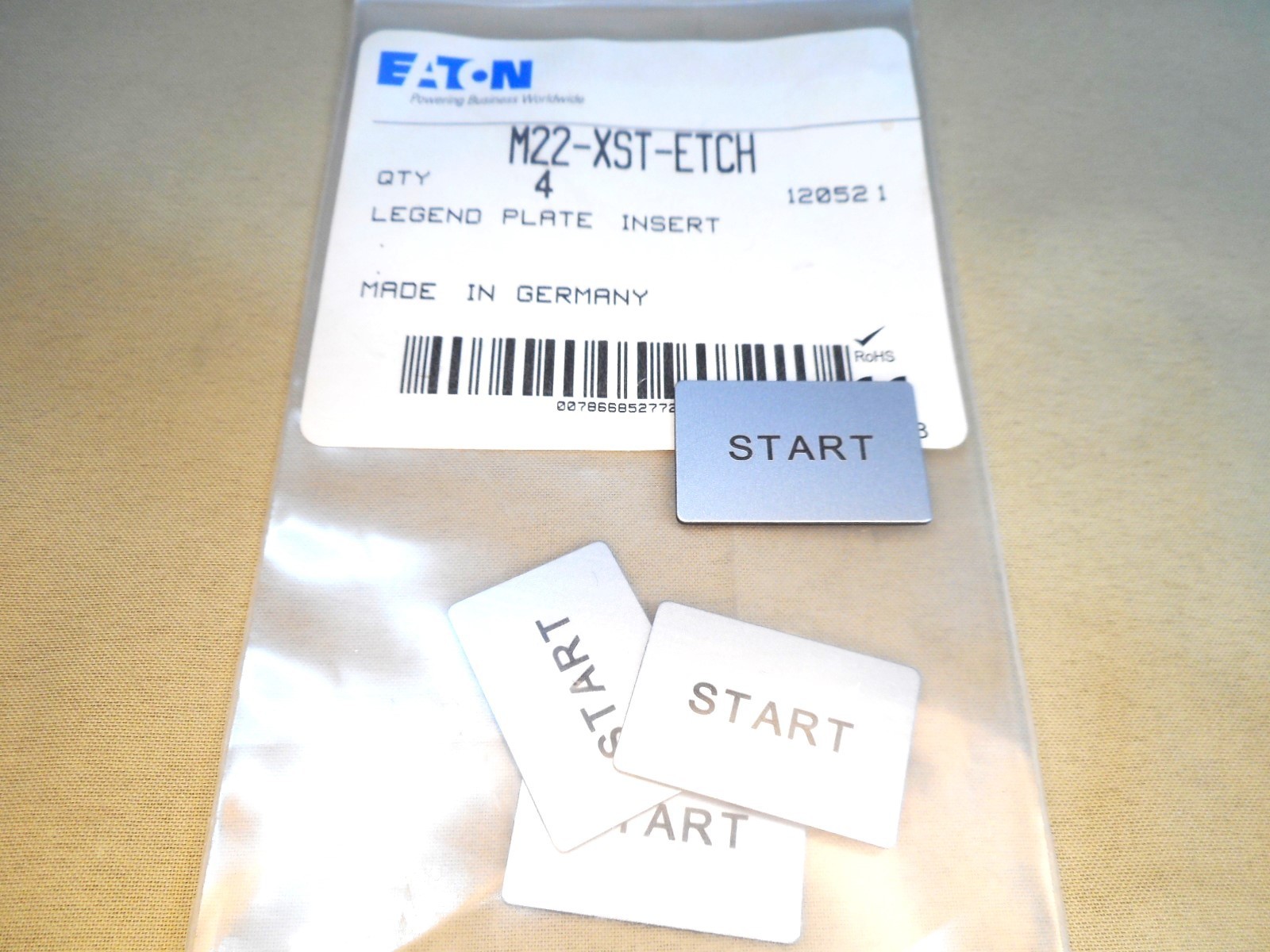 MOELLER  M22-XST-START pushbutton insert label (NIB)