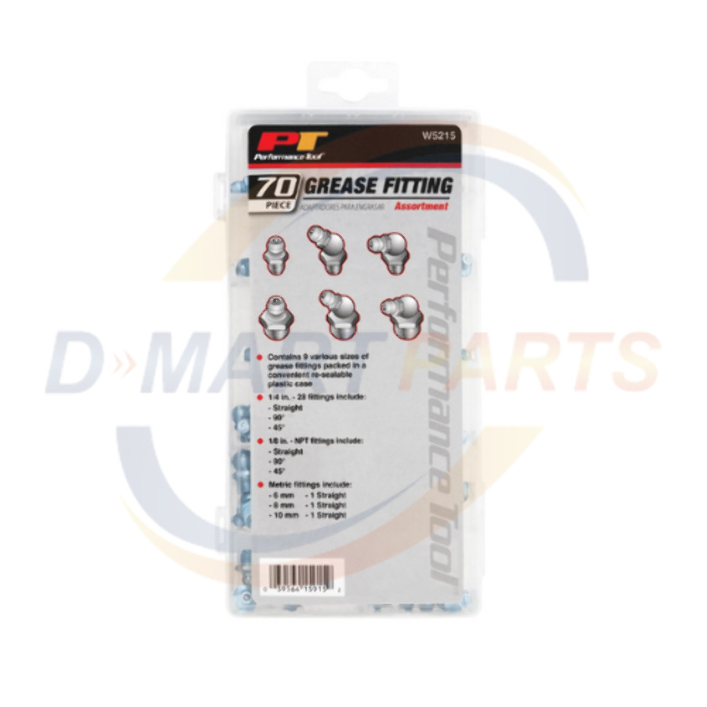 W5215 Grease fitting pack 70 pcs Mixed Assortment degrees forklift