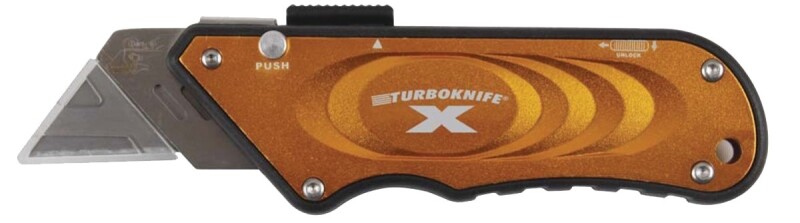 OLYMPIA TOOLS TURBO KNIFE X UTILITY KNIFE 33-133 ORANG COLOR-FAST SHIP-8425431